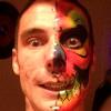 rainbow half skull JuliaArts Face Painting Brighton and Hove
