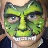 Greenmonster design face paint JuliaArts Face Painting Brighton and Hove