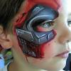 Robot  cyborg Terminator face JuliaArts Face Painting Brighton and Hove