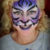 Purple Tiger Smile Face Paint JuliaArts Face Painting Brighton and Hove