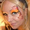 UV 70s flower eye JuliaArts Face Painting Brighton and Hove